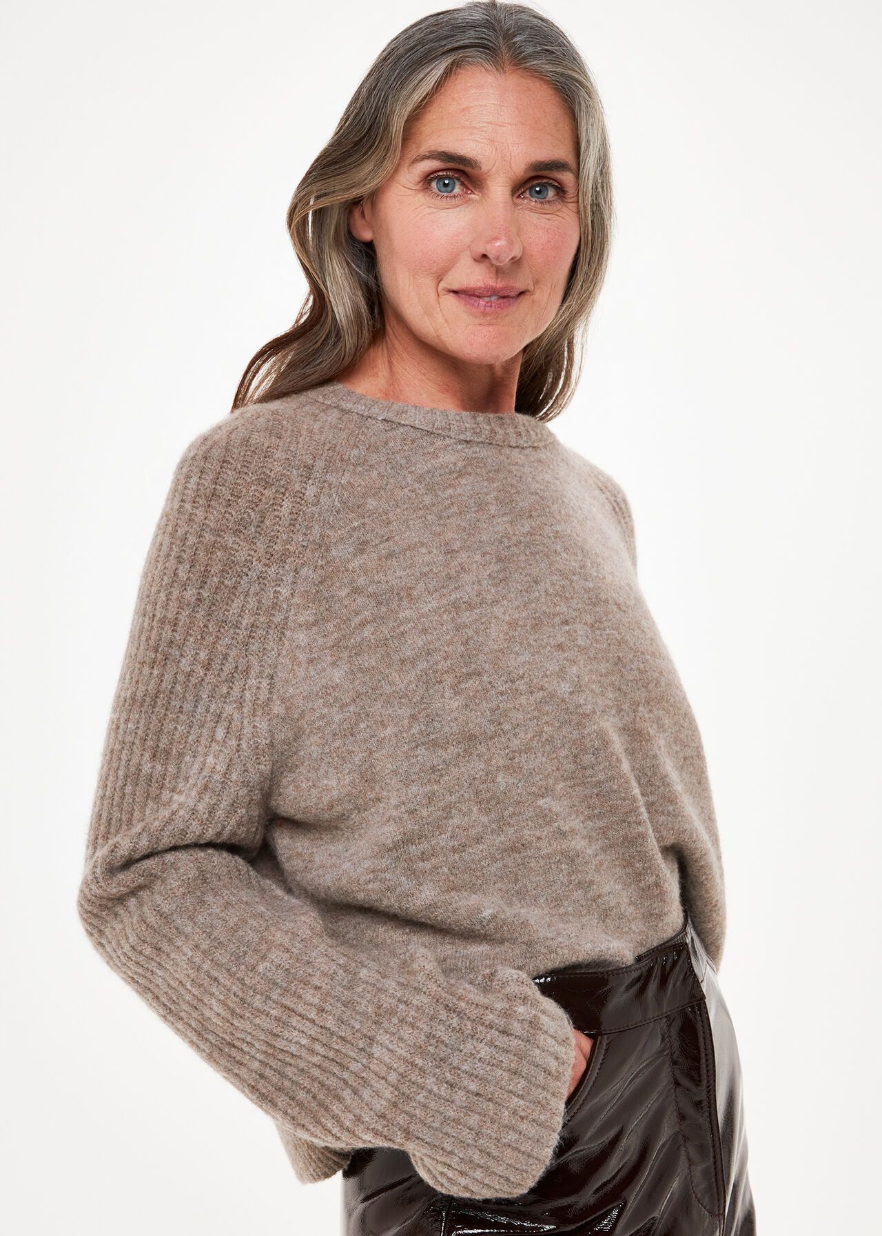 Anna Wool Mix Crew Knit | Whistles