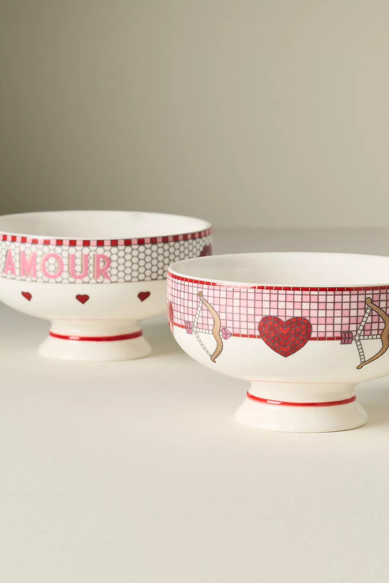 The Bistro Tile Stoneware Nut Bowl: Valentine's Edition | Anthropologie (US)