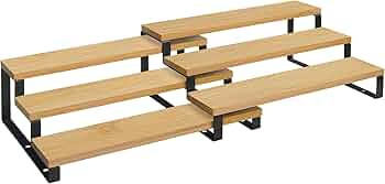 SONGMICS Spice Rack, Set of 2 Cabinet Shelf Organisers, 3-Tier Extendable Spice Holder, Bamboo, S... | Amazon (UK)