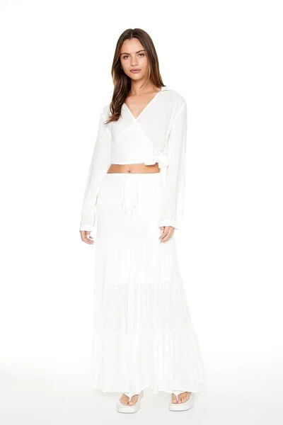 Tiered Drawstring Maxi Skirt | Forever 21