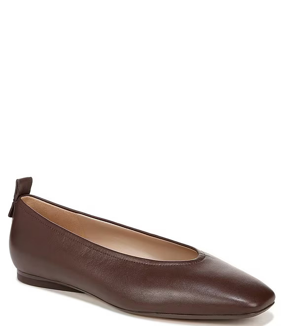 27 EDIT Carla Leather Square Toe Casual Ballet Flats | Dillard's
