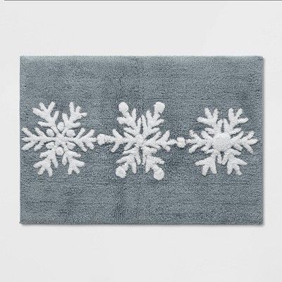 Snowflake Bath Rug Gray - Wondershop™ | Target