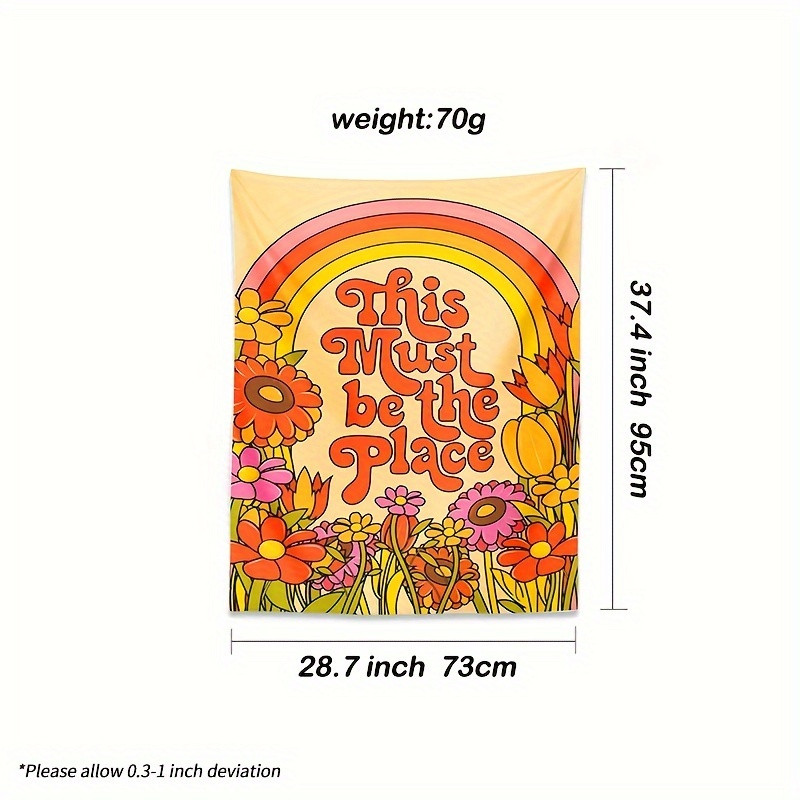 Rainbow   Print Tapestry Wall Hanging Polyester - Temu | Temu Affiliate Program