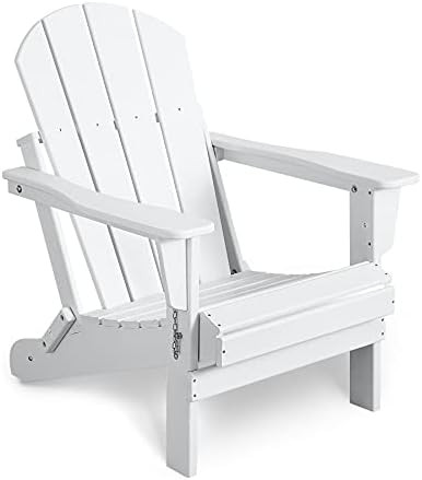 BACSWIHOM Folding Adirondack Chair Outdoor, Weather Resistant Patio Chairs for Garden, Deck, Backyar | Amazon (US)