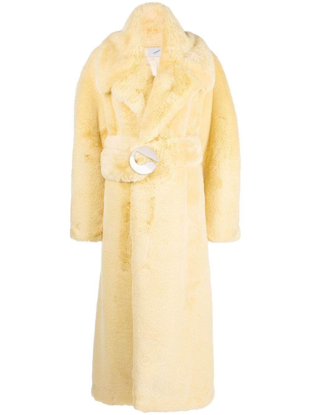 Coperni faux-fur Belted Maxi Coat - Farfetch | Farfetch Global