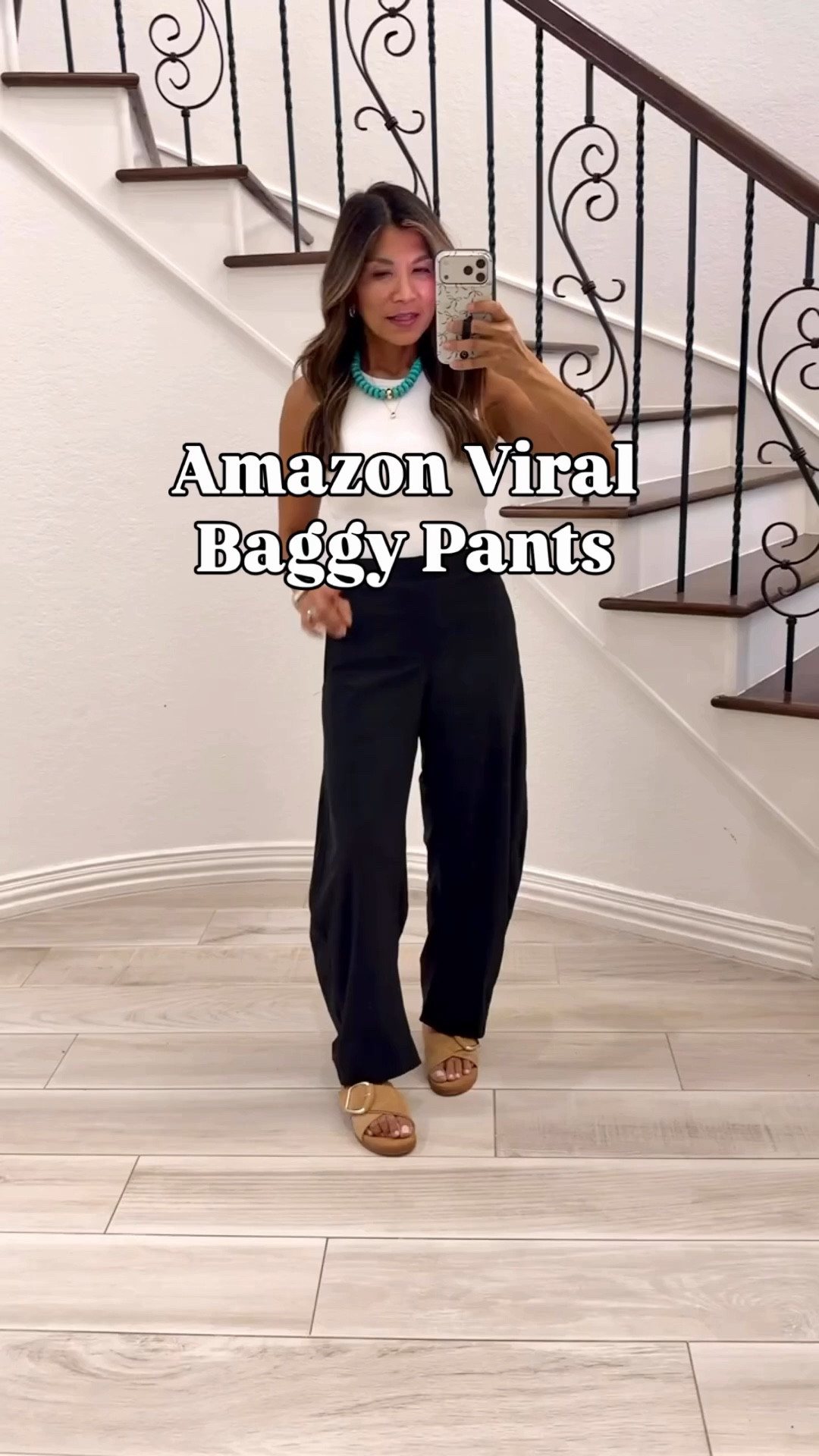 I’m 5’2” 118#ish for reference 
Tank top with built in bra in small tts.
Baggy pants in small
Sandals tts.
Spring outfit, summer outfit, petite style, over 50

#LTKOver40 #LTKPetite #LTKTravel #LTKootd #LTKOver40 #LTKPetite