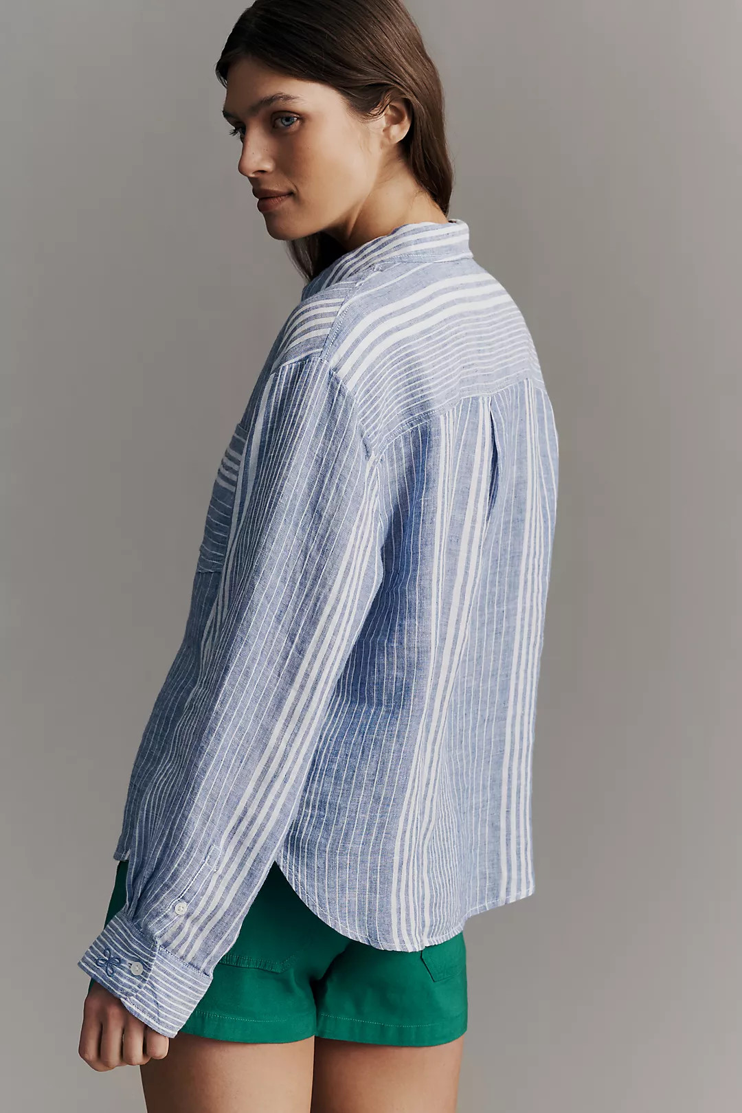 Shrunken Bennet 100% European Linen Buttondown Shirt | Anthropologie (US)