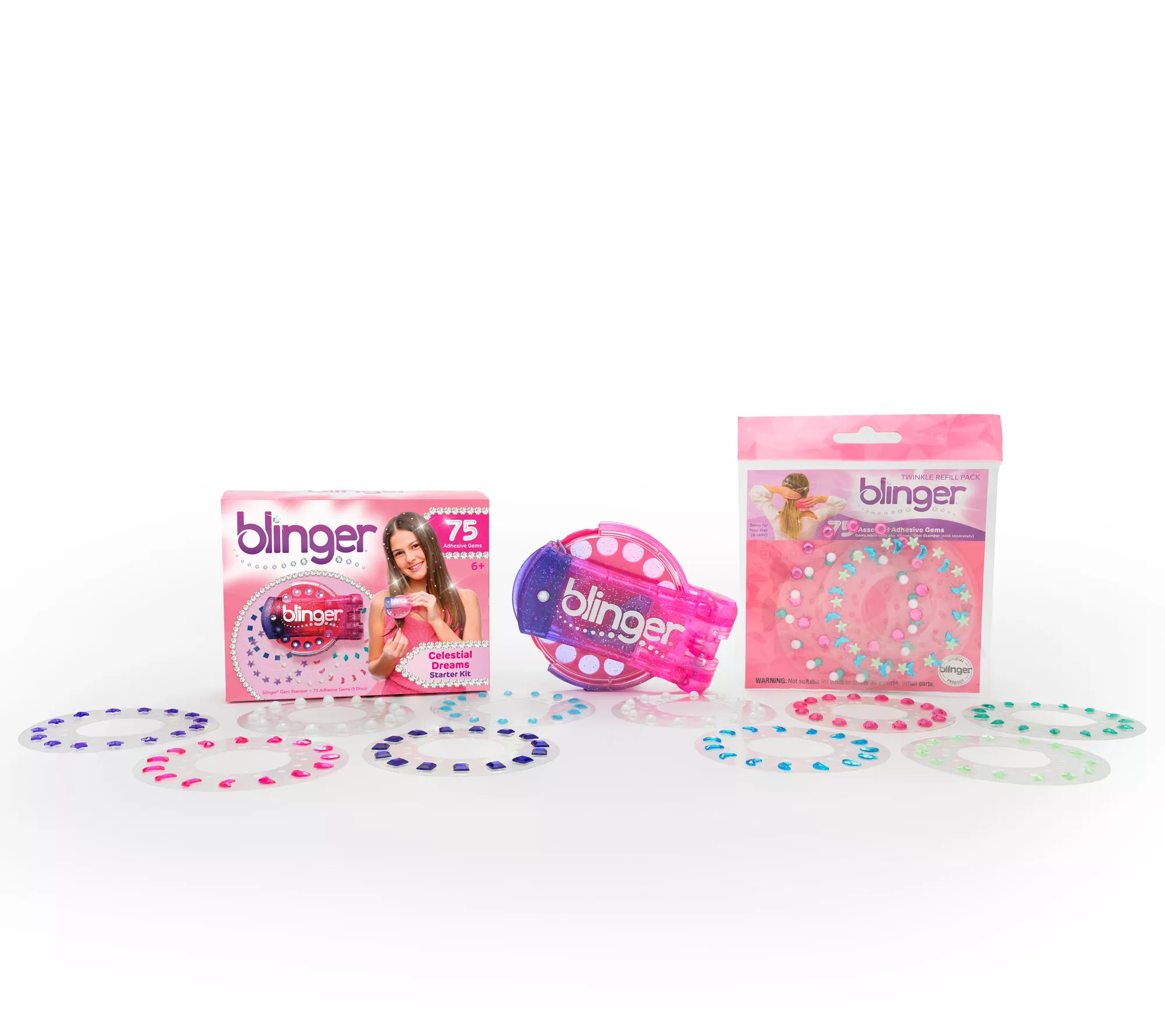 blinger Gem Stamper Celestial Dreams Set with 150 Rhinestones - QVC.com | QVC