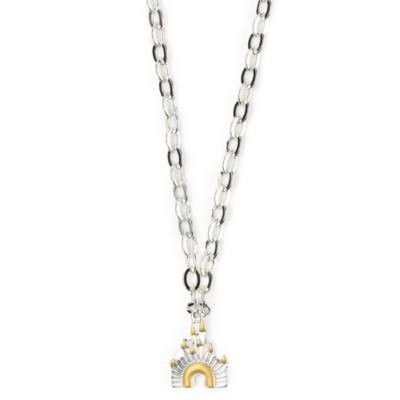 Disney Princess Castle Silvertone Necklace | shopDisney (UK)