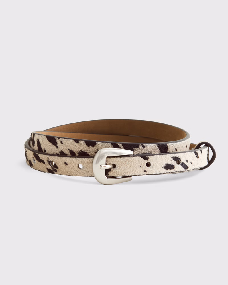 Cow Print Belt | Abercrombie & Fitch (US)