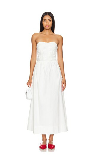 Dominquez Midi Dress in White | Revolve Clothing (Global)