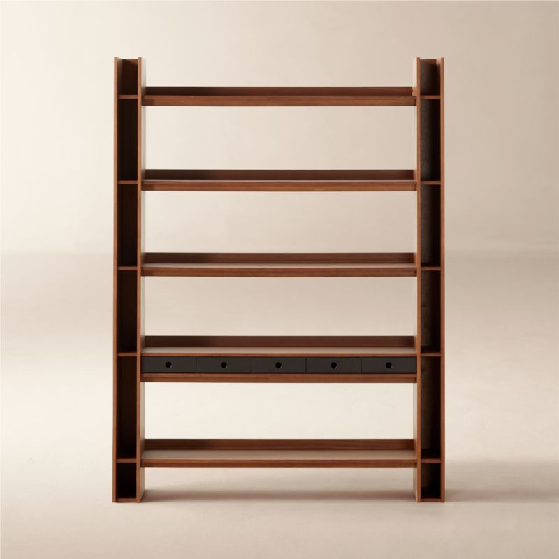Genova Walnut Wood Bookcase by Gianfranco Frattini | CB2 | CB2