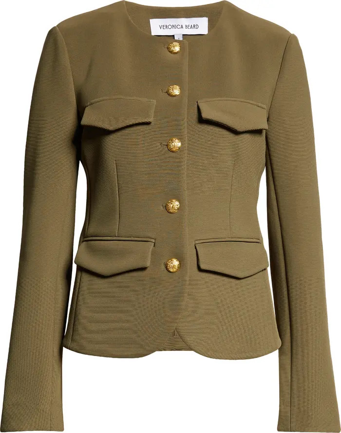 Veronica Beard Kensington Knit Jacket in Ivory at Nordstrom, Size Small | Nordstrom