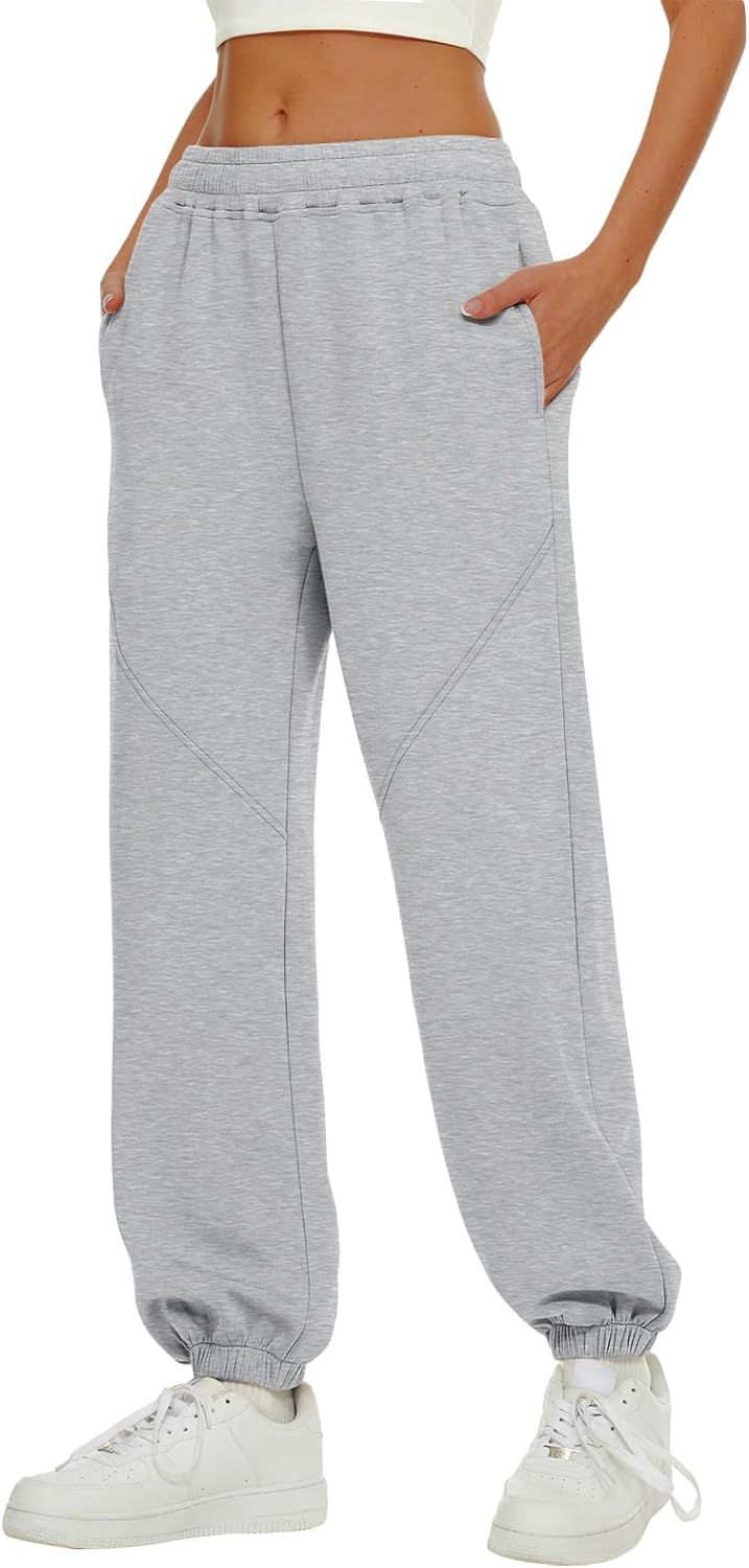 LILLUSORY Women's Sweatpants Cinched Bottom 2023 Trendy Pants with Pockets | Amazon (US)