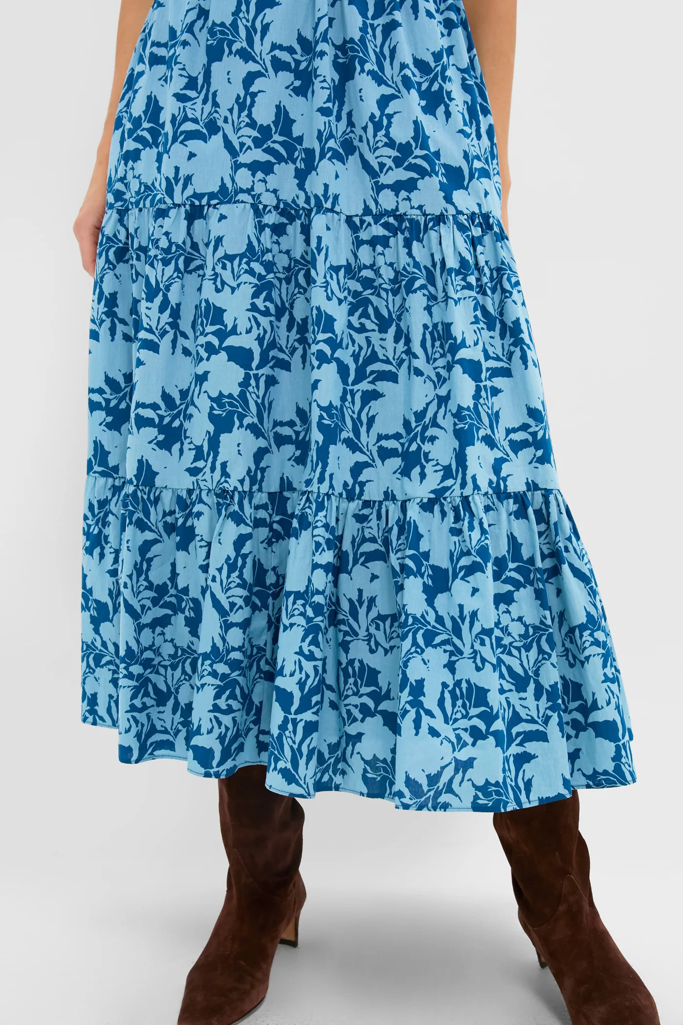 Steel Blue Floral Bennett Maxi Dress | Tuckernuck (US)