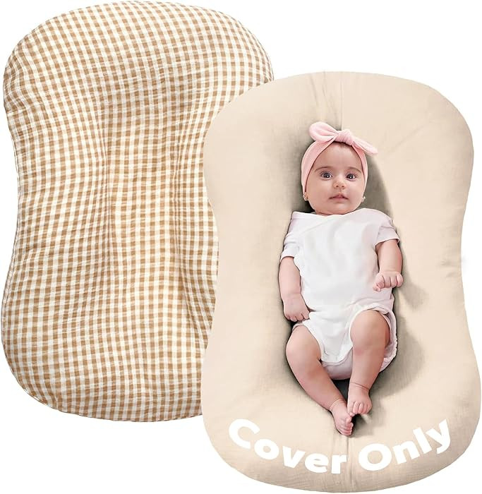 Muslin Baby Lounger Cover Only Compatible with Snuggle Me Lounger, Infant Pillow Cover for Newbor... | Amazon (US)