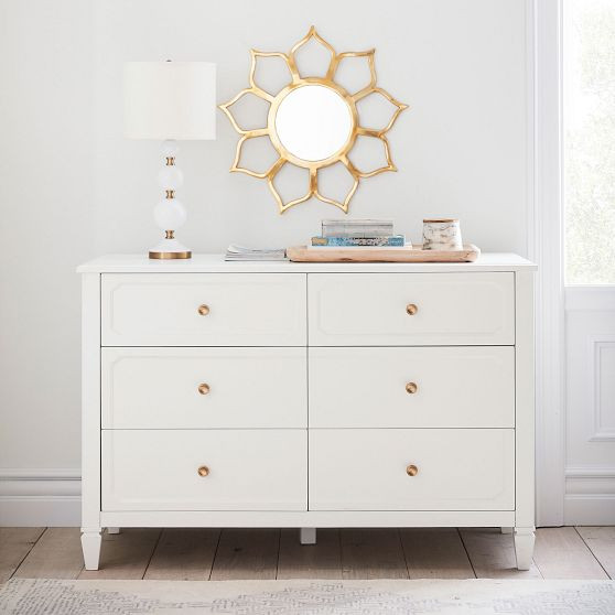Auburn Simply White 6-Drawer Wide Dresser (51w x 21d") | Pottery Barn Teen