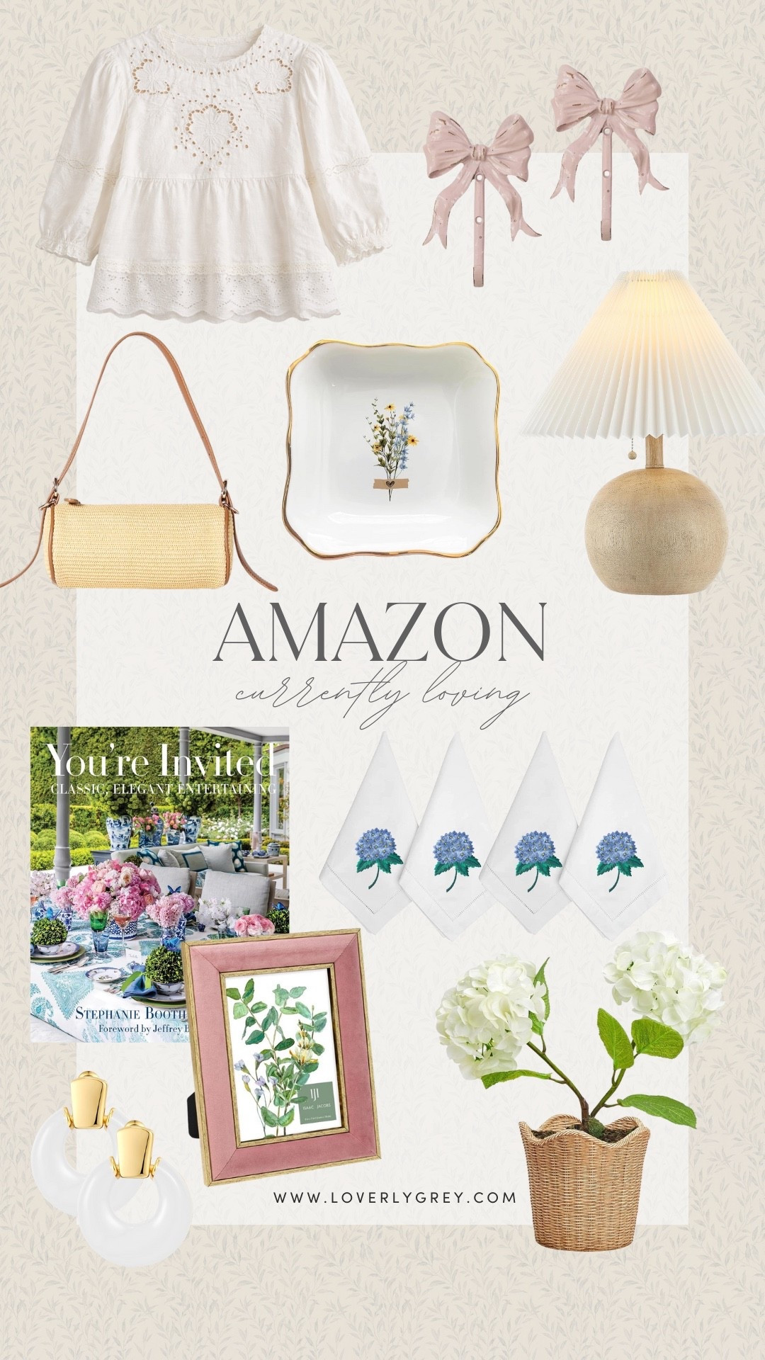 Amazon finds I’m currently loving! Embroidered napkins, coffee table books, and stunning picture frames to refresh your home decor! I am also loving the cute while blouse and wicker purse for the spring time! 

#LTKgrwm #LTKdayinmylife #LTKootd