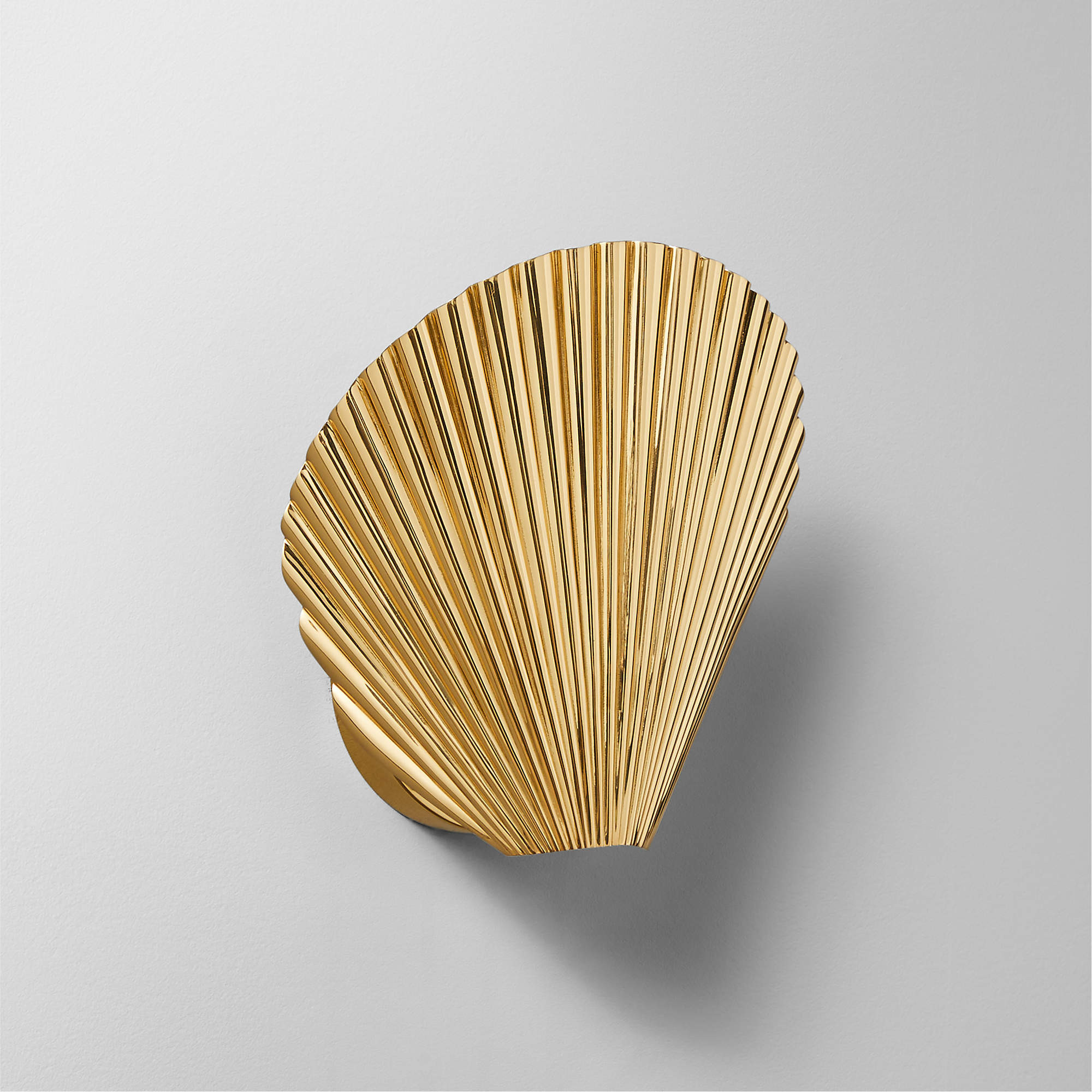 Crinkle Polished Brass Wall Sconce + Reviews | CB2 | CB2