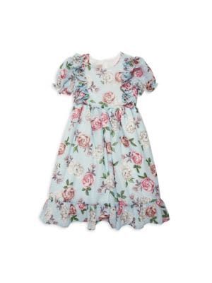 Pippa & Julie Little Girl&#8217;s &amp; Girl's Peony Ruffle Dress on SALE | Saks OFF 5TH | Saks Fifth Avenue OFF 5TH (Pmt risk)