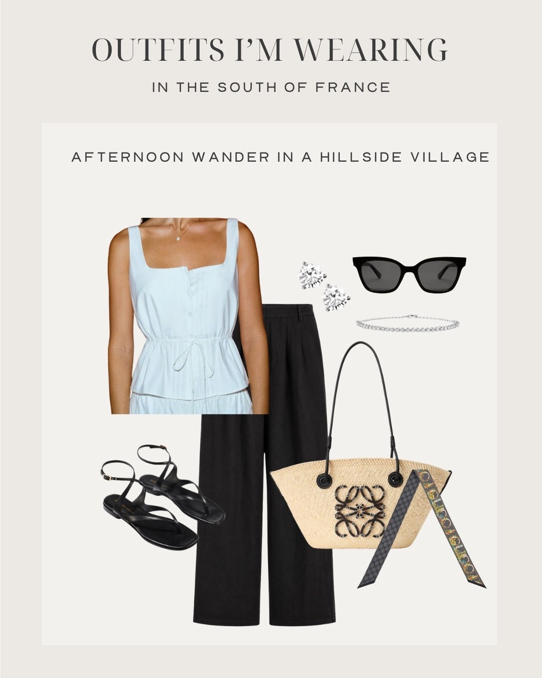 South of France outfit for an afternoon wander in a hillside village

Day trip style
Warm weather day look
Wrap sandals
South of France outfit idea
EuroSummer

#LTKSeasonal #LTKOver40