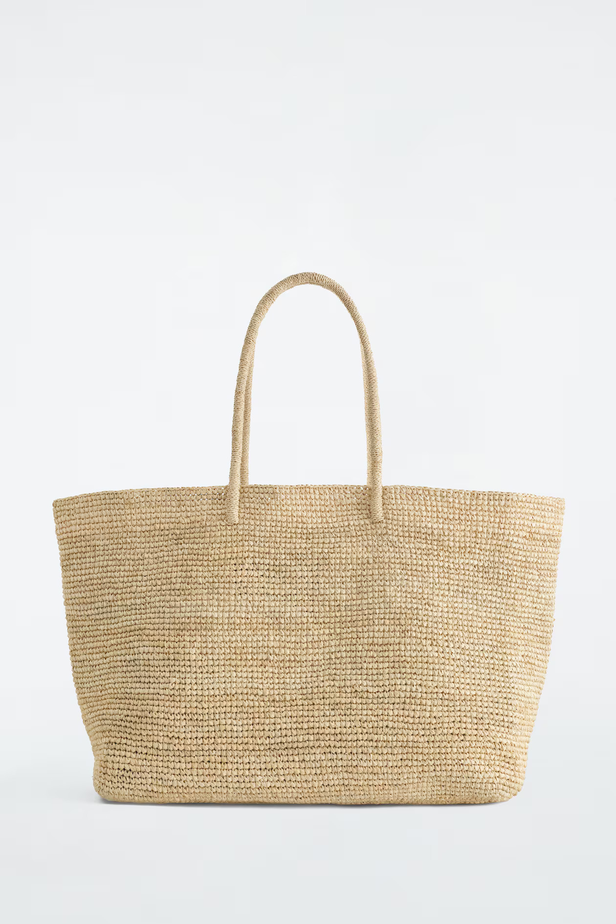 OVERSIZED HAND-WOVEN TOTE BAG - RAFFIA - BEIGE | COS UK