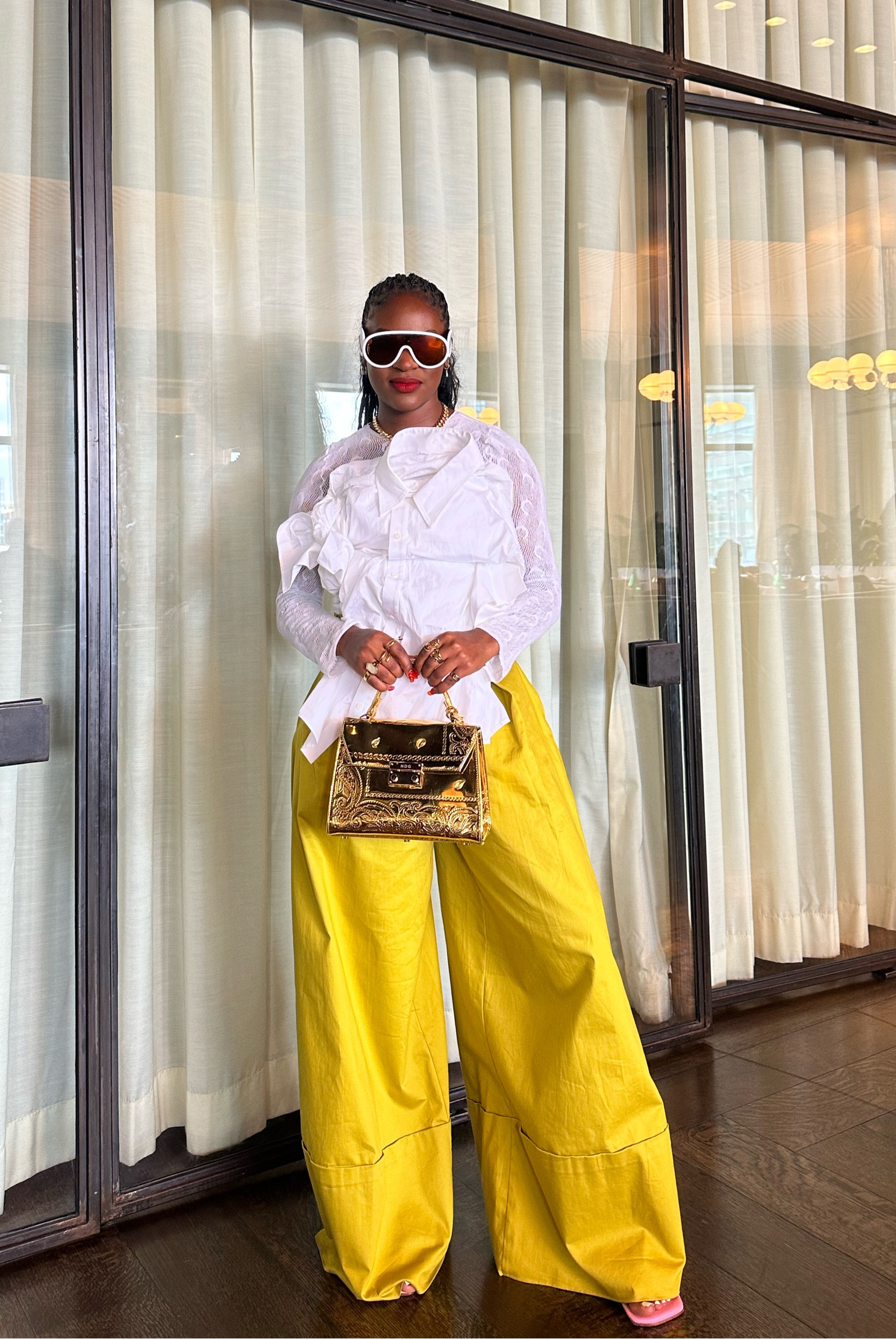 My pants are hanifa and bag is from ndg Paris 
