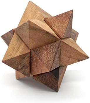 Adults Games Gifts Wooden Star Cube Puzzle Game Brain Teasers of The Logic Games for Kids and Teen t | Amazon (US)