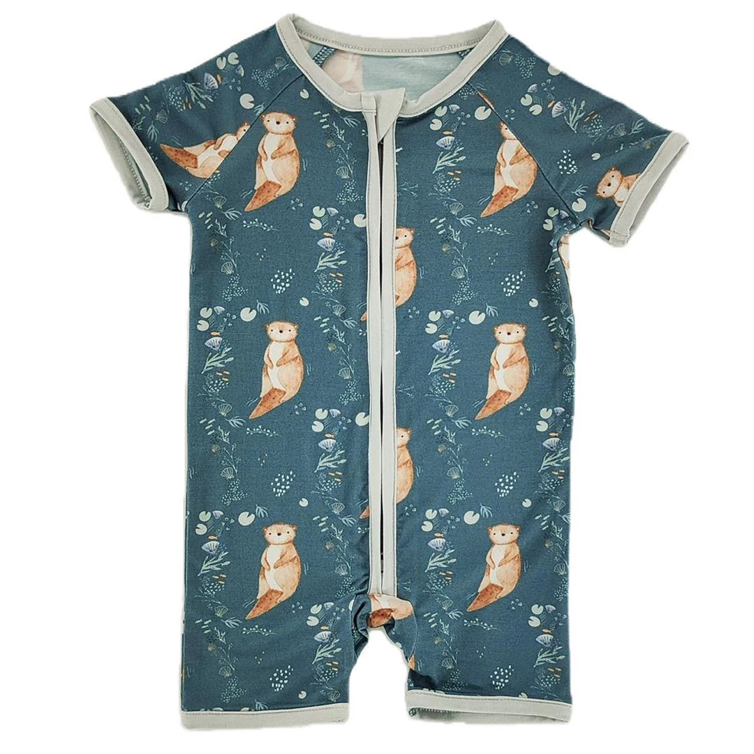 Otter Pals Bamboo Short Romper | Little One Shop Co