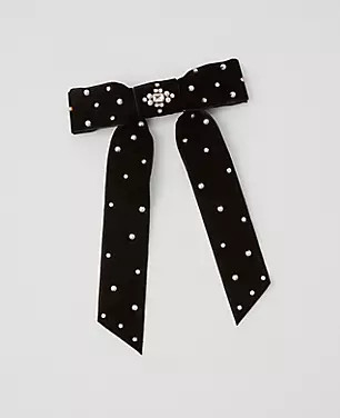 Pearlized Embellished Hair Bow | Ann Taylor (US)