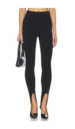 SEROYA Kelsey Stirrup Legging in Black. - size XS | Revolve Clothing (Global)