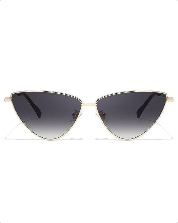 Cat Eye Sunglasses for Women, 90s Vintage Designer Ladies Shades Trendy Fashion Sun Glasses | Amazon (US)