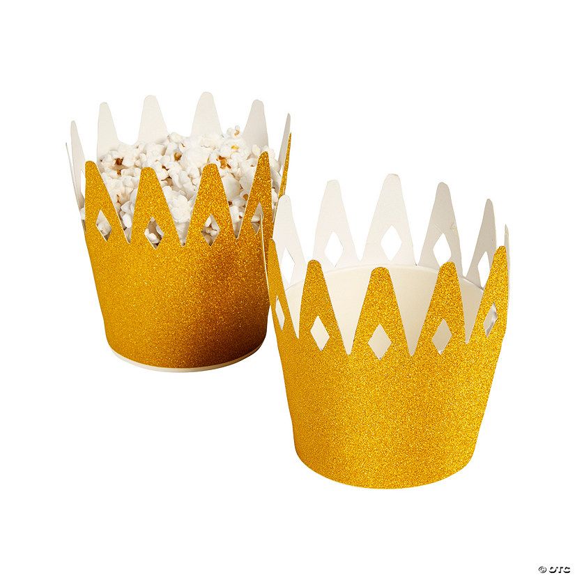 Princess Crown-Shaped Disposable Paper Snack Cups - 12 Pc. | Oriental Trading Company