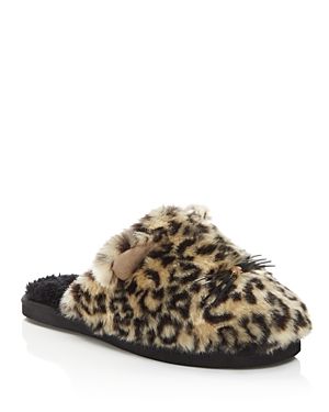 kate spade new york Belindy Leopard Print Faux Fur Cat Slippers | Bloomingdale's (US)