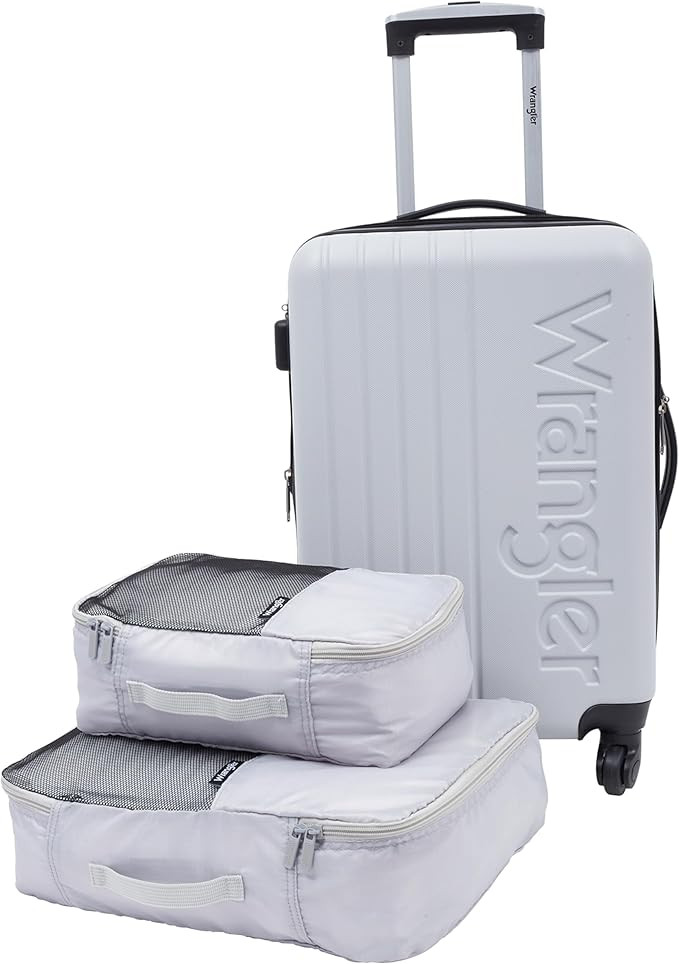 Wrangler Luggage Set, Grey, 20" Carry-On | Amazon (US)