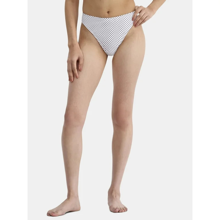 No Boundaries Polka Dot Swim Bikini Bottoms, Women's | Walmart (US)