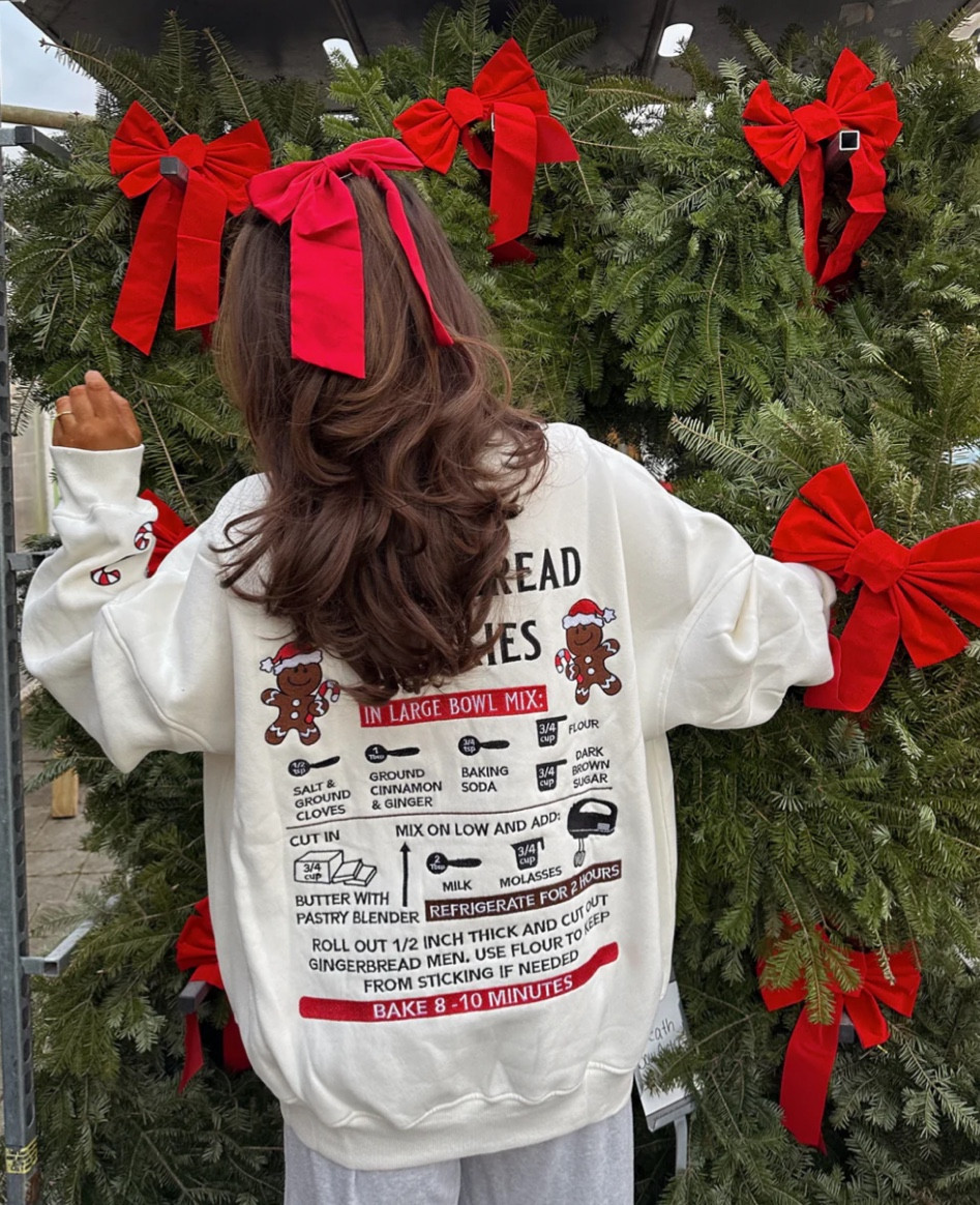 Baking vibes all season long 🍪✨ Snuggle up in this cute gingerbread crew neck—perfect for sweet days and cozy nights all season long! 

#LTKTravel #LTKStyleTip #LTKSeasonal