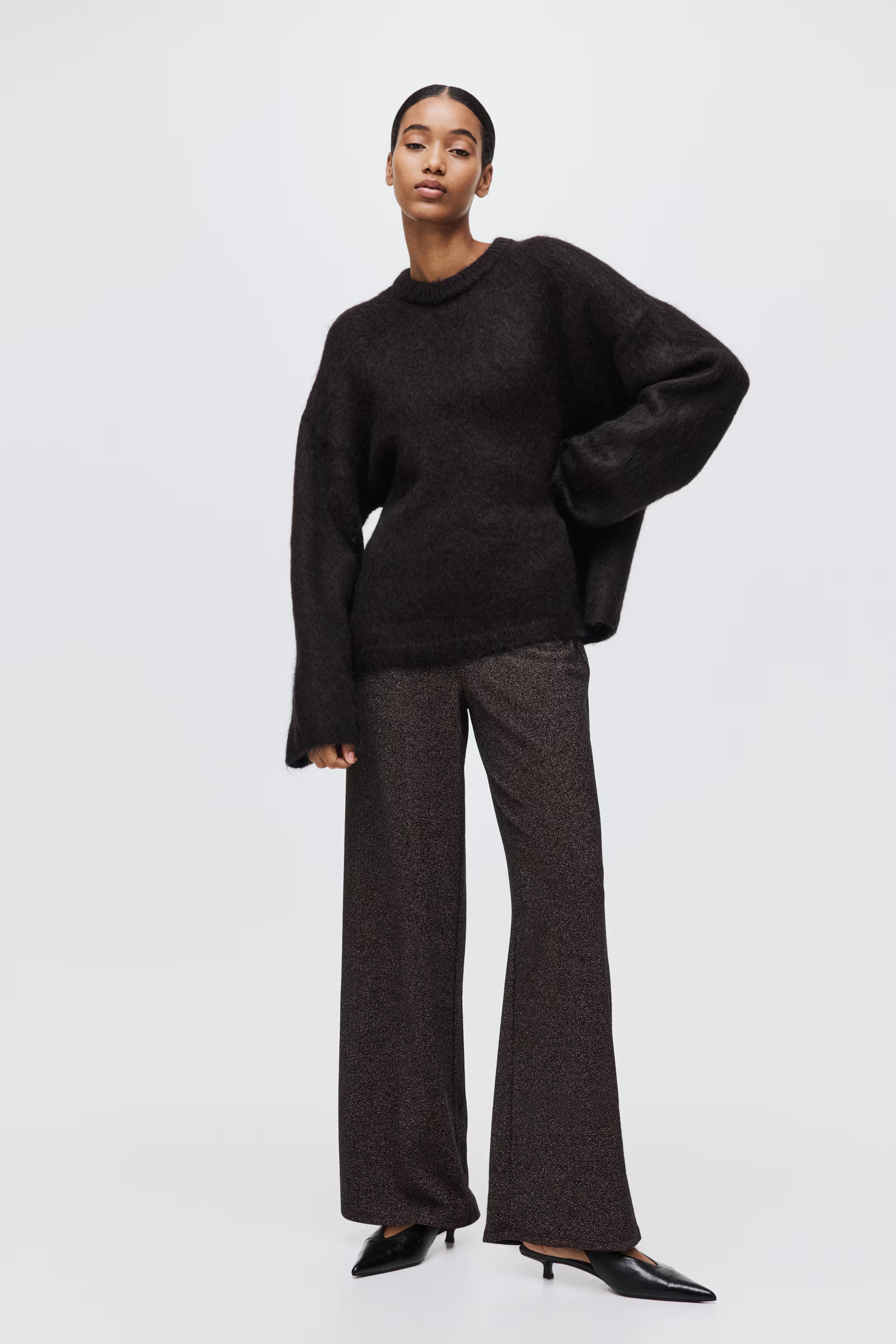 Shimmery Pants - Dark brown | H&M US | H&M (US + CA)