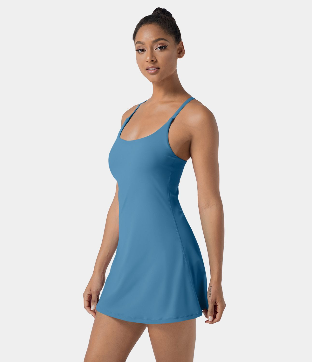 Women’s Softlyzero™ Airy Backless Cut Out 2-in-1 Pocket Cool Touch Mini Activity Dress - Hala... | HALARA