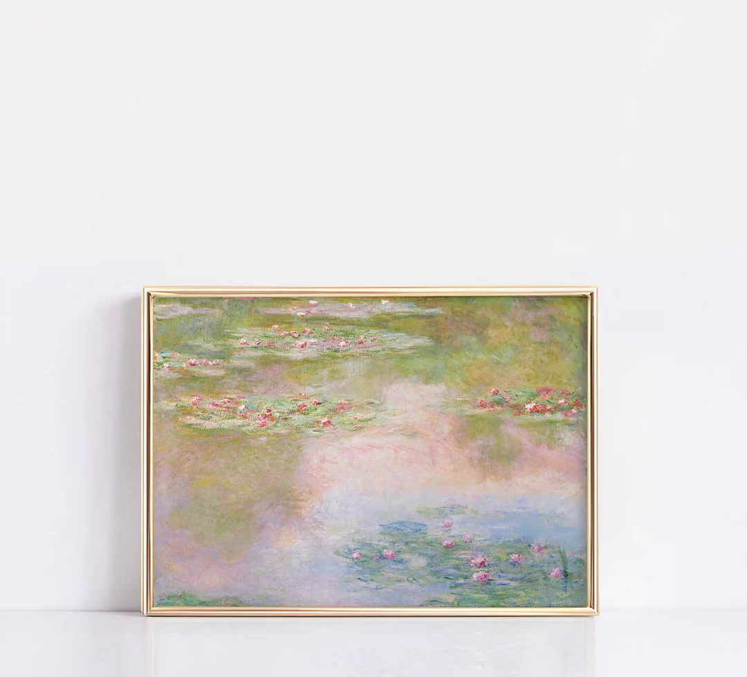 Water Lilies by Claude Monet Poster, Claude Monet Print, Monet Exhibition Print, Landscape Wall A... | Etsy (US)
