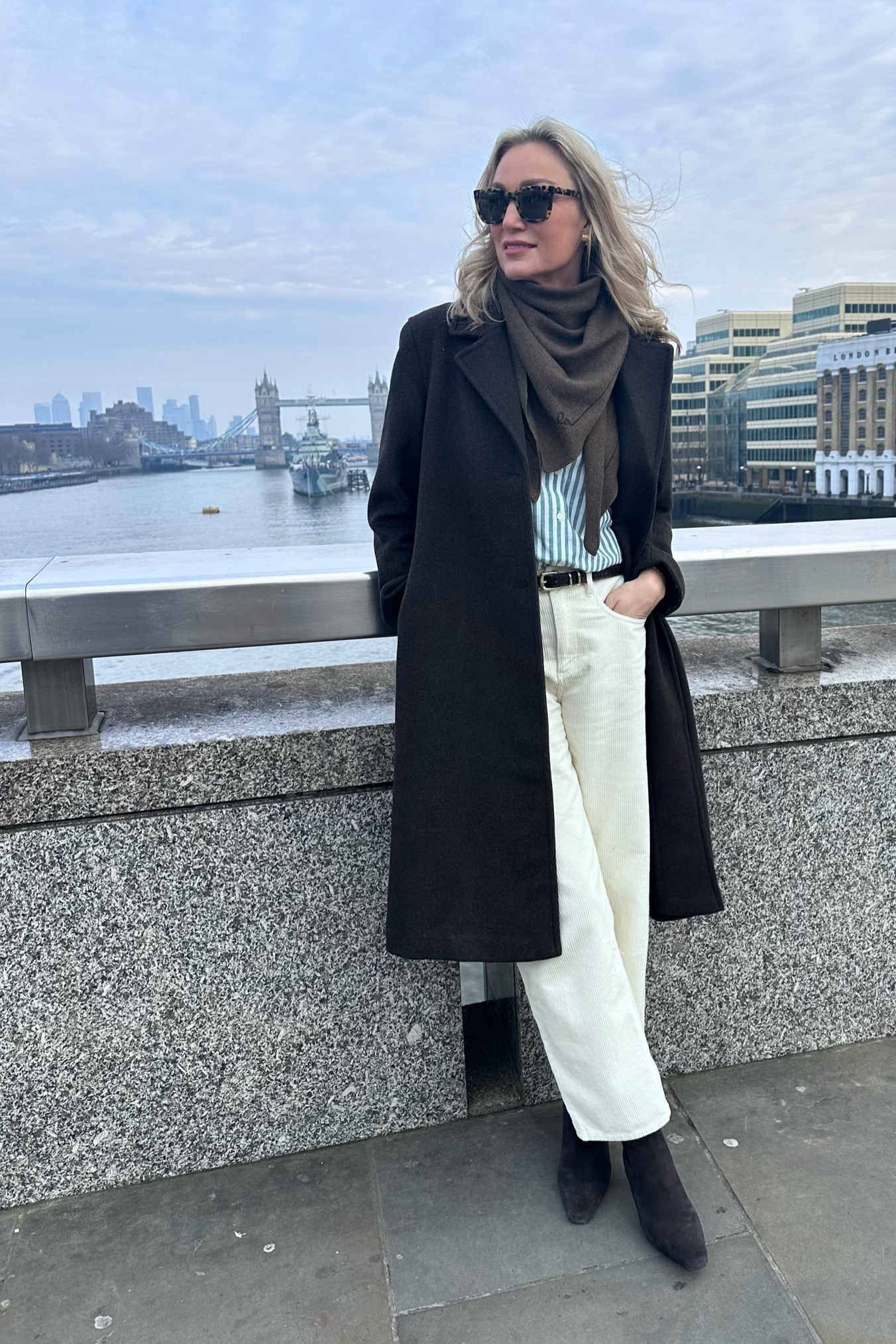 London Bridge! Coat is Iris Fashion and the Brown cashmere scarf is La La Berlin 🤎 

#LTKeurope #LTKstyletip #LTKwinter