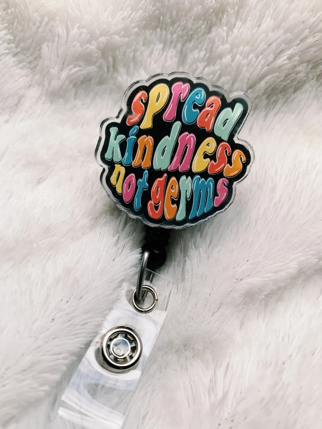 Spread Kindness Not Germs Badge Reel | Cute Badge Reel | Gift for Nurse | Medical Field Badge Hol... | Etsy (US)