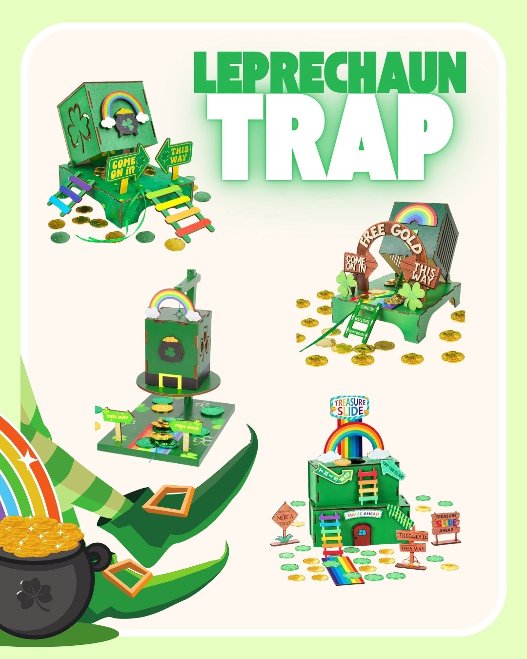 Leprechaun Trap 🍀 // St. Patrick’s Day // DIY Wooden Kit

#LTKmomlife #LTKKids
