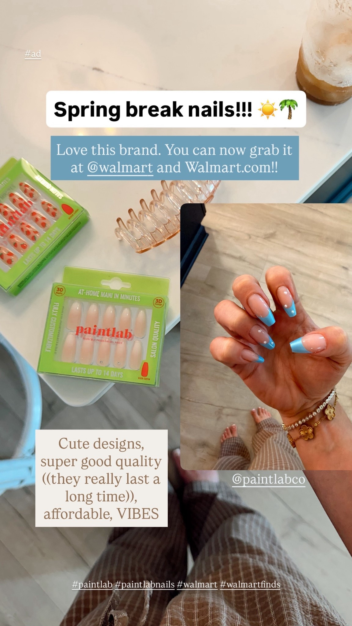 Paint Lab is now available at Walmart!! These press ons are SUCH good quality. There’s solids, designs, French, long, short, etc!! Definitely recommend #ad #paintlab #paintlabnails #walmart #walmartfinds @walmart @paintlab 

#LTKselfcare #LTKBeauty #LTKgrwm