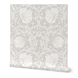 Wallpaper in PIMPERNEL IN VINTAGE WHITE (Arts & Crafts Neutrals) - WILLIAM MORRIS | Spoonflower