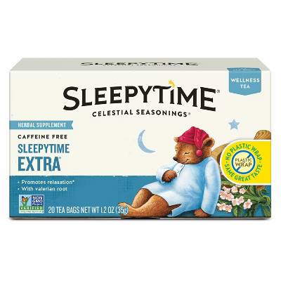 Celestial Seasonings Sleepytime Extra Wellness Tea Bags - Caffeine Free - 20ct | Target