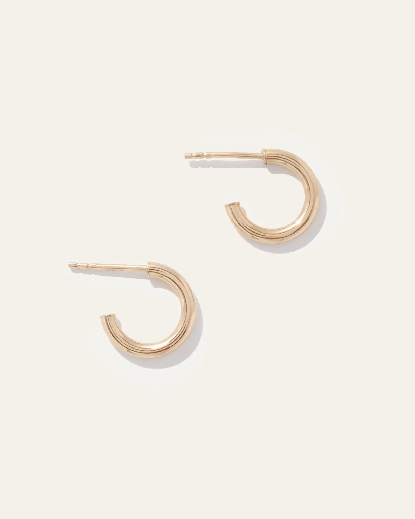 14K Gold Half Huggie Hoops | Quince