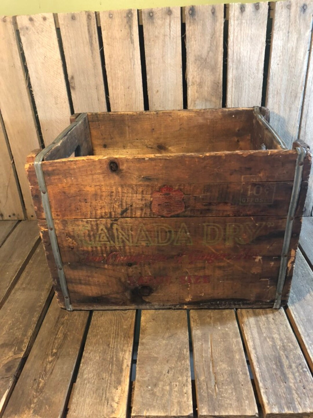 Vintage Canada Dry Wooden Crate Rustic Soda Box Storage Display 18x12.5x12.5 - Etsy | Etsy (US)