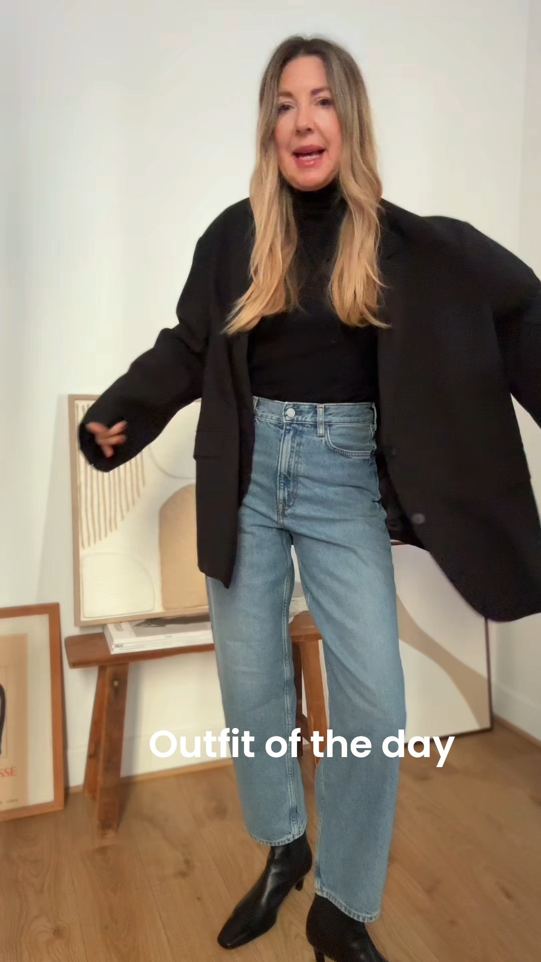 🖤 Effortless elegance, elevated.
The iconic black The Frankie Shop blazer meets the perfect fitted COS jeans — clean lines, timeless attitude.
Structured Toteme ankle boots ground the look, while the DeMellier bag adds that subtle touch of quiet luxury.

From morning meetings to evening drinks, this look works every time.
✨ Shop the full edit below ↓

#LTKfashion #LTKstyle #LTKitbag #FrankieShop #Toteme #DeMellier #COSstyle #minimalchic #capsulewardrobe #effortlessstyle #quietluxury

#LTKshoes #LTKfrance #LTKeurope