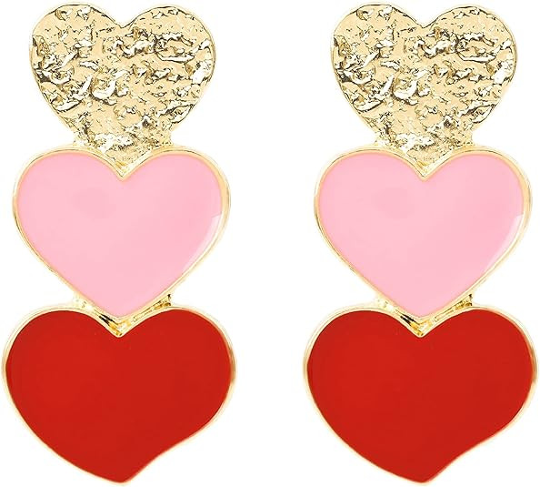 Valentines Day Earrings - Wife Valentines Day Gifts - Fashionable Statement Earrings for Women & ... | Amazon (US)